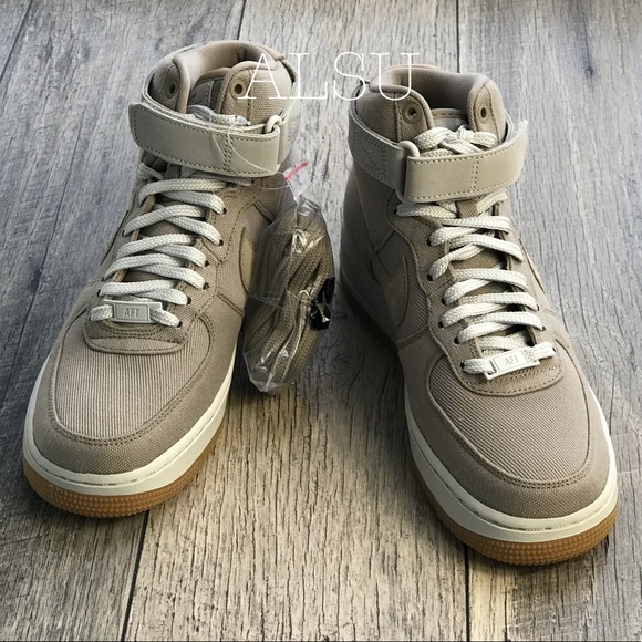 NWT Nike Air Force 1 Hight Top UT Khaki W AUTHENT - Picture 6 of 8